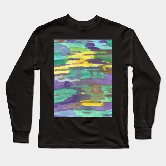 Reflections Abstract Long Sleeve T-Shirt by DanielleGensler